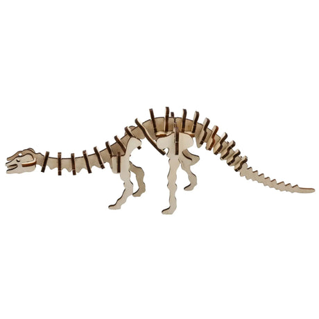 3D-Puzzle Dinosaurier Holz Natur 3D Holzpuzzle Dino Diplodocus - Puzzle