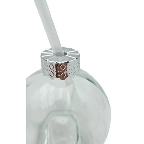 4 Trinkgläser Weihnachtskugel Trinkhalm Glas transparent Weihnachtskugel 400 ml - Trinkglas