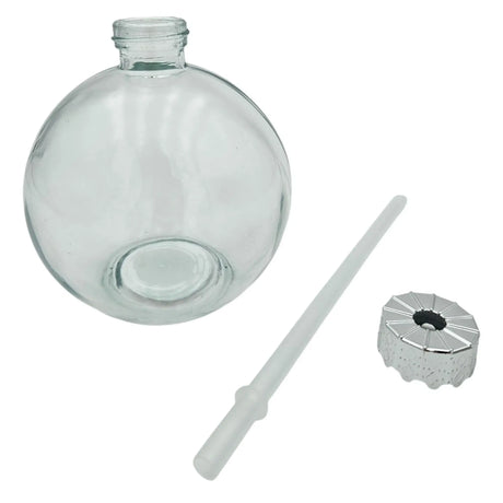 4 Trinkgläser Weihnachtskugel Trinkhalm Glas transparent Weihnachtskugel 400 ml - Trinkglas