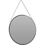 Kleiner Spiegel rund Wandspiegel Deko Metall Glas Dekospiegel schwarz Ø 20 cm