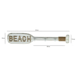 Paddel Hakenleiste 3 Haken weiß Holz Garderobe Dekopaddel Holzpaddel 52 cm BEACH