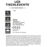 Lampe LED ohne Kabel Touch Tischleuchte Tischlampe Leuchte kabellos dimmbar