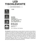 Lampe LED ohne Kabel Touch Tischleuchte Tischlampe Leuchte kabellos dimmbar