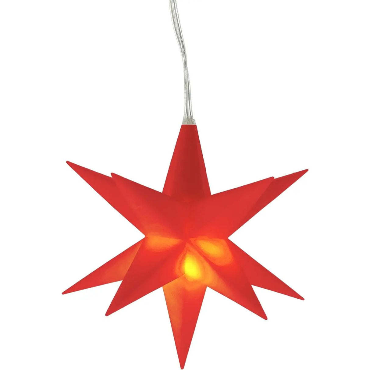 Weihnachtsstern LED Stern Deko Weihnachtsbeleuchtung Batterie Timer rot