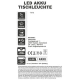 Lampe LED ohne Kabel Touch Tischleuchte Tischlampe Leuchte kabellos dimmbar