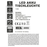 Lampe LED ohne Kabel Touch Tischleuchte Tischlampe Leuchte kabellos dimmbar