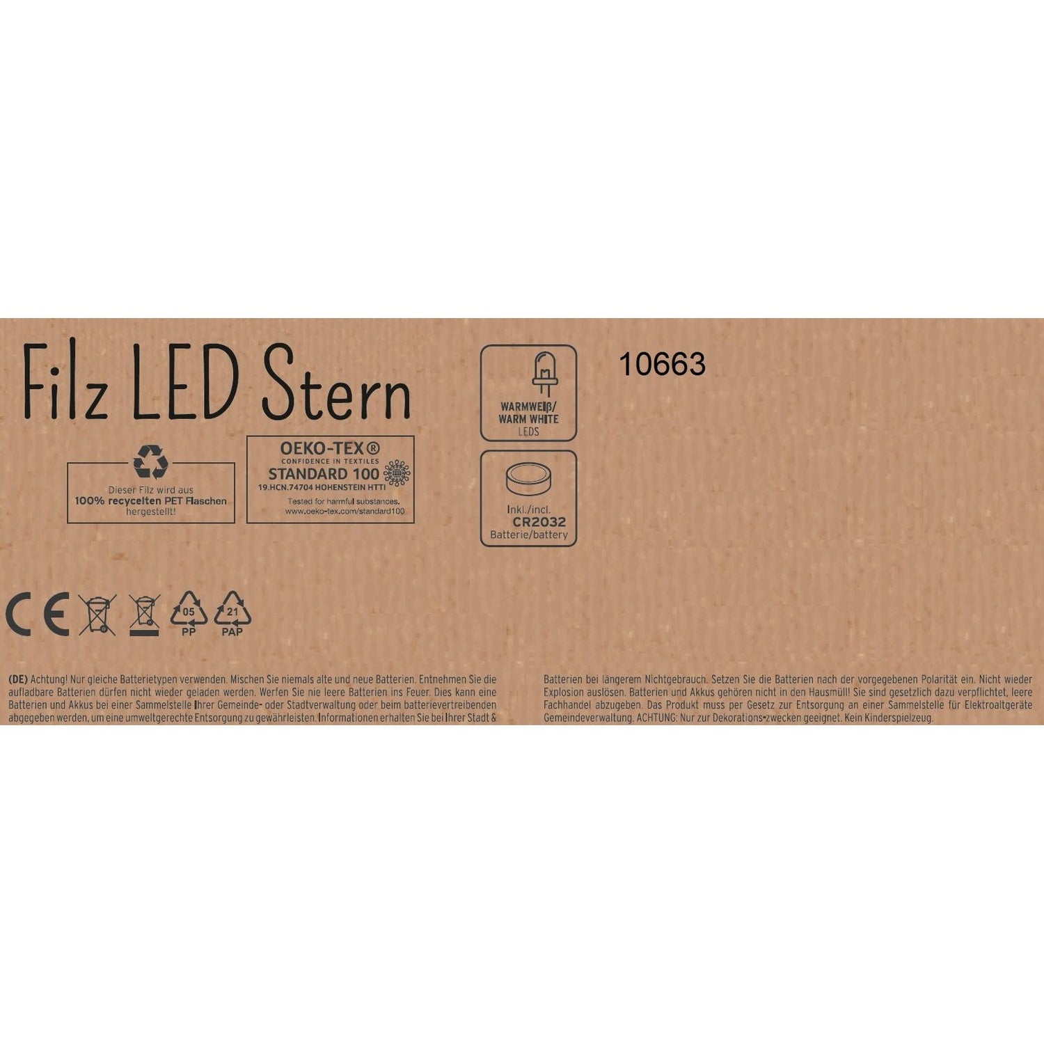 Weihnachtsstern Filz 3er Set 12 LED Stern grau anthrazit Weihnachtsbeleuchtung