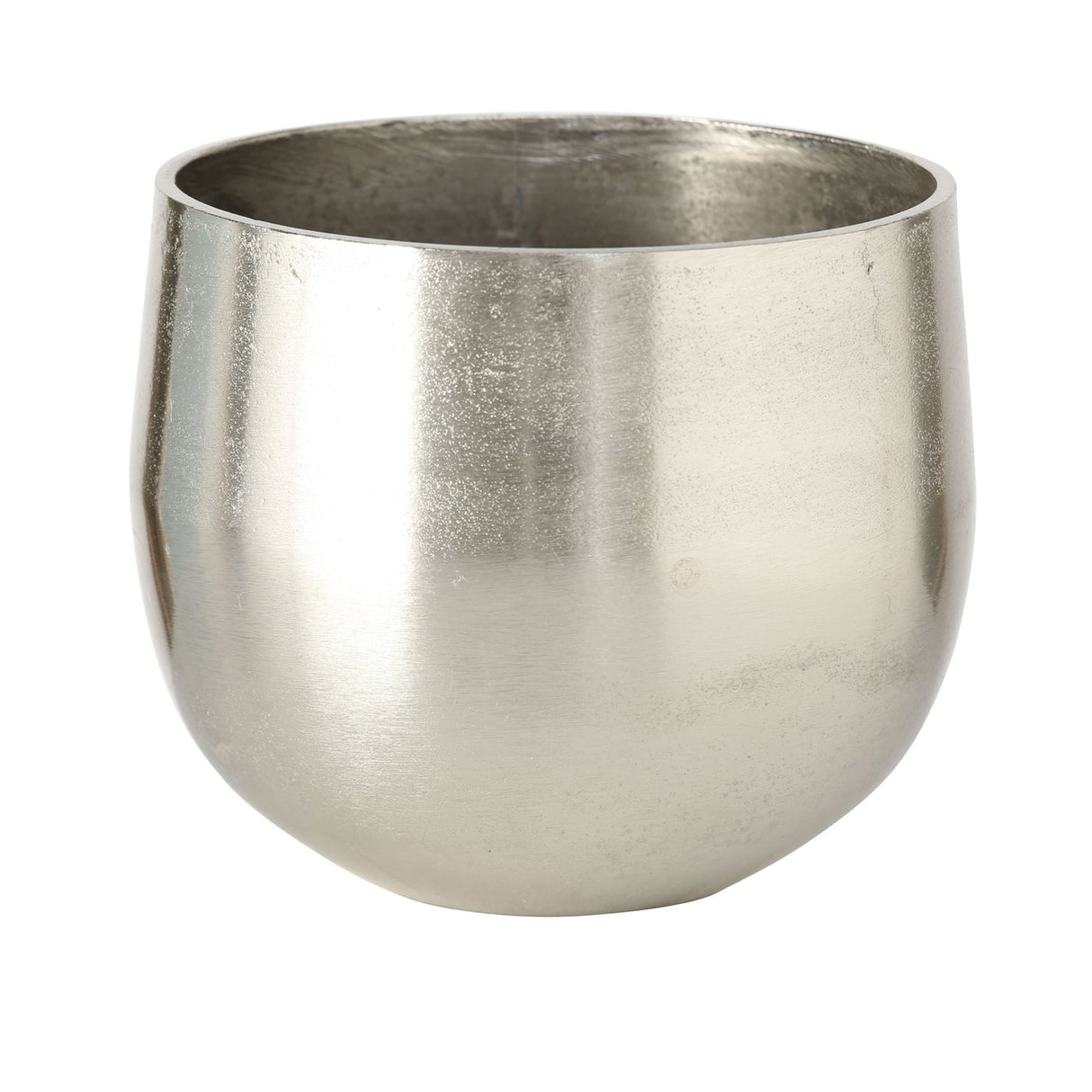 Übertopf Blumentopfe Silber Pflanztopf Deko 2er Set glänzend rund