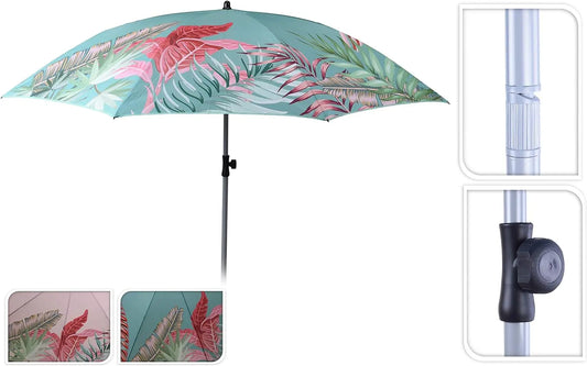Sonnenschirm Strandschirm UV-Schutz 40+ Schirm Balkonschirm Ø 175 cm rosa