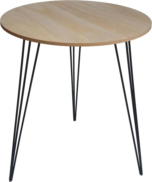 Beistelltisch Couchtisch rund Holz Metall Tisch Nachttisch Holztisch Ø 40 cm
