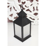 Laterne LED mit Timer batteriebetrieben flackerndes Licht Windlicht schwarz Deko