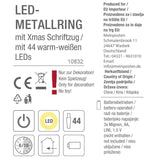 Lichterkranz Weihnachtsbeleuchtung LED warmweiß Weihnachtsdeko Ring Kranz Ø 30 cm B-WARE