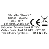Herz Stern Fenster LED Silhouette Warmweiß Weihnachtsbeleuchtung 30cm Deko grün