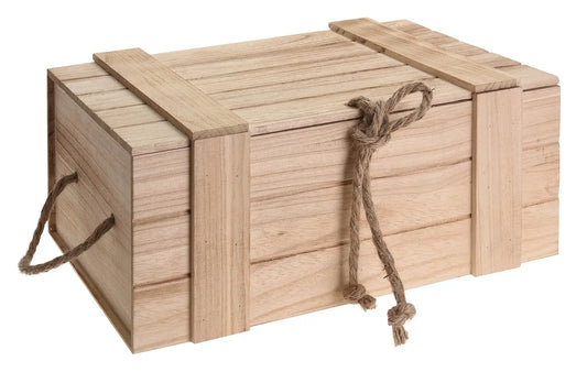 Holzkiste mit Deckel Kiste Schatzkiste Schatztruhe KLEIN 11x30x20 cm
