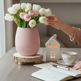 Baumscheibe rund Dekoscheibe Basteln Dekoteller auf Füßen Holzscheibe mit Rinde 17-22 cm