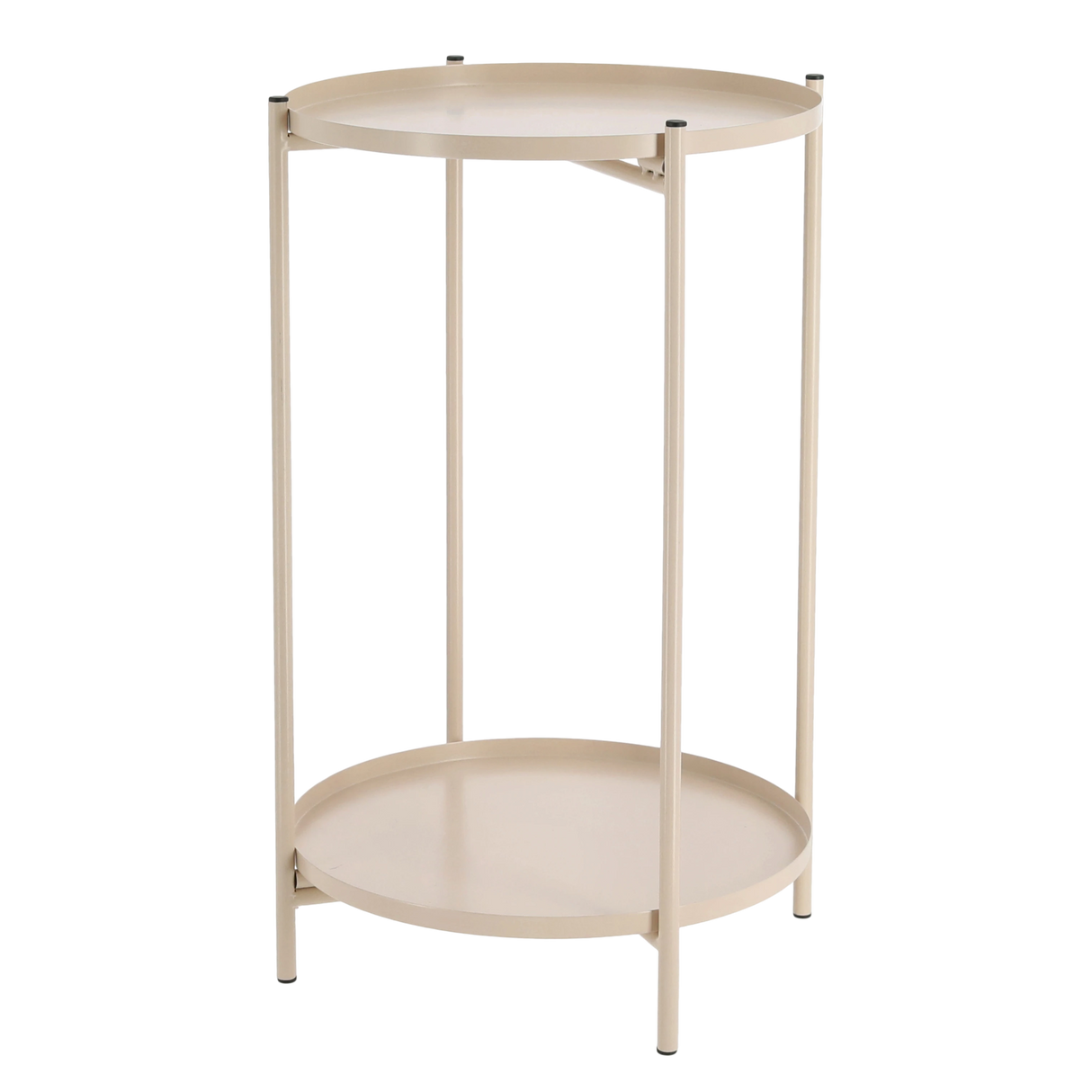 Beistelltisch rund Couchtisch Telefontisch 28x48 cm schwarz creme weiß