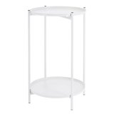 Beistelltisch rund Couchtisch Telefontisch 28x48 cm schwarz creme weiß