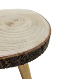Baumscheibe auf Füßen Kerzentablett natur Baumrinde rund 20-26 cm Pflanzenständer