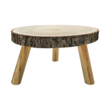 Baumscheibe auf Füßen Kerzentablett natur Baumrinde rund 20-26 cm Pflanzenständer