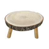 Baumscheibe auf Füßen Kerzentablett natur Baumrinde rund 20-26 cm Pflanzenständer