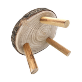 Baumscheibe auf Füßen Kerzentablett natur Baumrinde rund 20-26 cm Pflanzenständer