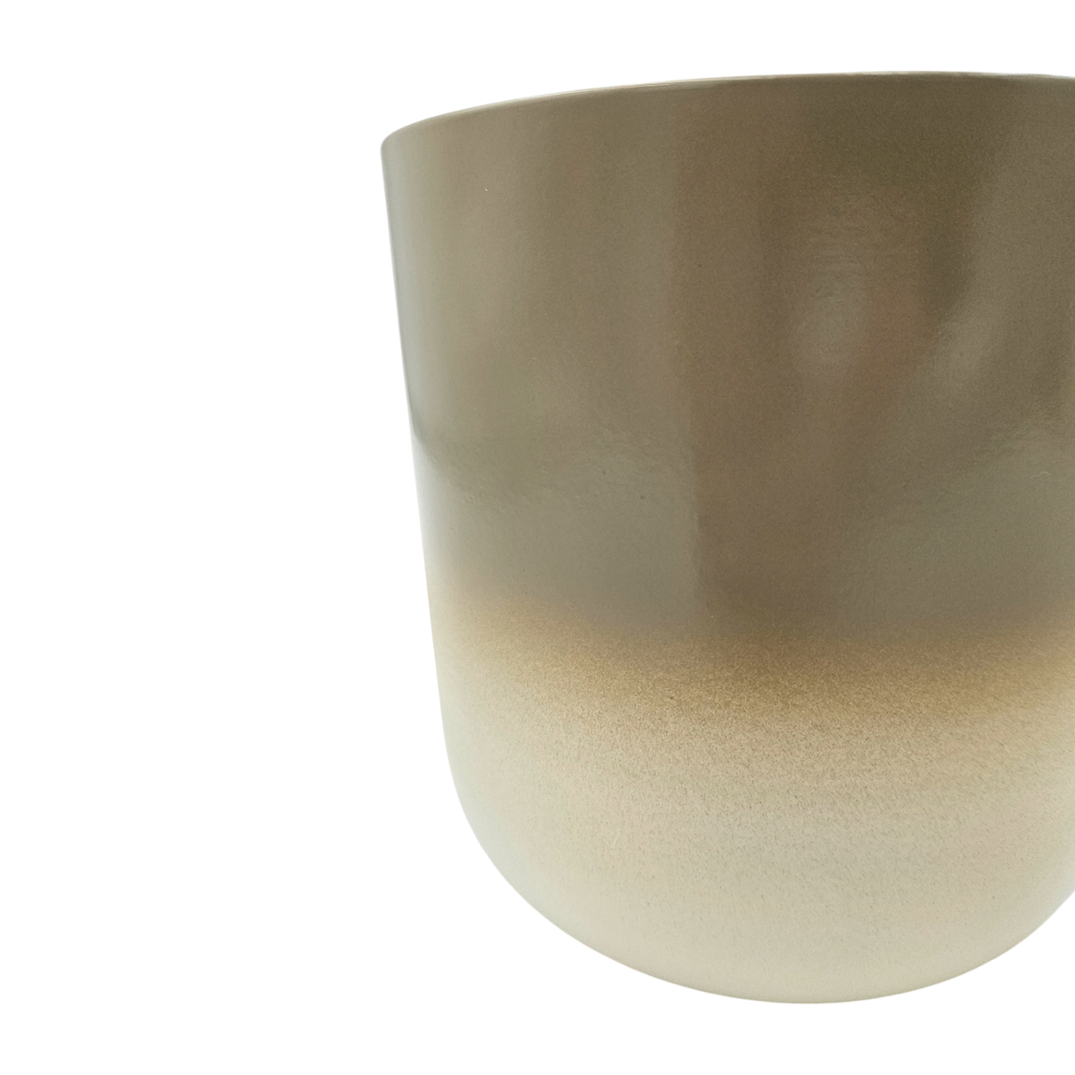 Pflanztopf Übertopf Blumentopf 3er Set Metalltopf creme beige rund Pflanzenübertopf