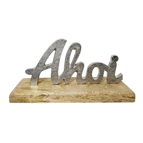 Schriftzug ahoi nah ansicht