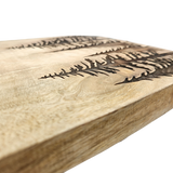 Dekobrett Mangoholz Serviertablett Tablett Wald Baum Kerzentablett 38x21 cm Mangotablett