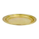 Metallteller Dekoteller rund Gold 30 cm Kerzenteller Kerzentablett Adventsteller Weihnachten