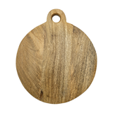 Deko Holzbrett Mango Unterlage rund Aufhängung 24 o 33 cm Tablett Kerzentablett