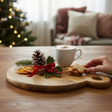 Deko Holzbrett Mango Unterlage rund Aufhängung 24 o 33 cm Tablett Kerzentablett