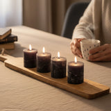 Holzbrett Meinposten 76 cm dekobrett mit kerzen