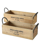 Holzkiste braun Dekokiste shabby Kiste Obstkiste Holz Deko Landhaus mit Griffen