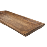 Holztablett Holzbrett Dekoschale Holzschale braun 48x22 cm Kerzentablett Dekobrett XXL