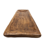 Holztablett Holzbrett Dekoschale Holzschale braun 48x22 cm Kerzentablett Dekobrett XXL