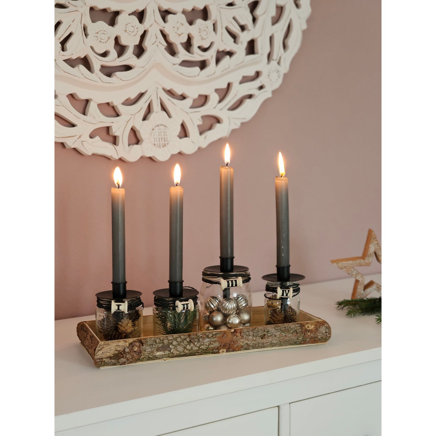 Tablett Holz Natur Baumrinde Dekobrett Holztablett Schale Servierbrett Länglich