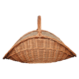 Kaminholzkorb mit Jute XXL Weidenkorb Holzkorb Holztrage 43x70 cm