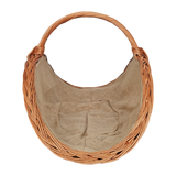 Kaminholzkorb mit Jute XXL Weidenkorb Holzkorb Holztrage 43x70 cm