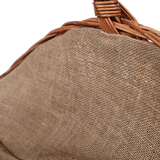 Kaminholzkorb mit Jute XXL Weidenkorb Holzkorb Holztrage 43x70 cm