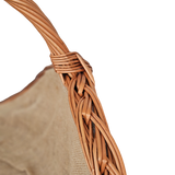 Kaminholzkorb mit Jute XXL Weidenkorb Holzkorb Holztrage 43x70 cm