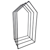 Kaminholzregal Kaminregal Holzregal schwarz Haus Massiv Metall schwarz 79x39x30 - Kaminholzregal
