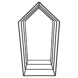 Kaminholzregal Kaminregal Holzregal schwarz Haus Massiv Metall schwarz 79x39x30 - Kaminholzregal