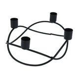 Kerzenständer schwarz Metall Kerzenleuchter Kerzenhalter Adventskranz Ø 21 cm