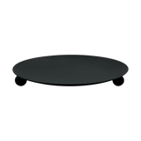 Kerzenhalter schwarz 4 Stück Stumpenkerzen Teller Kerzenteller Weihnachten 8,5 cm