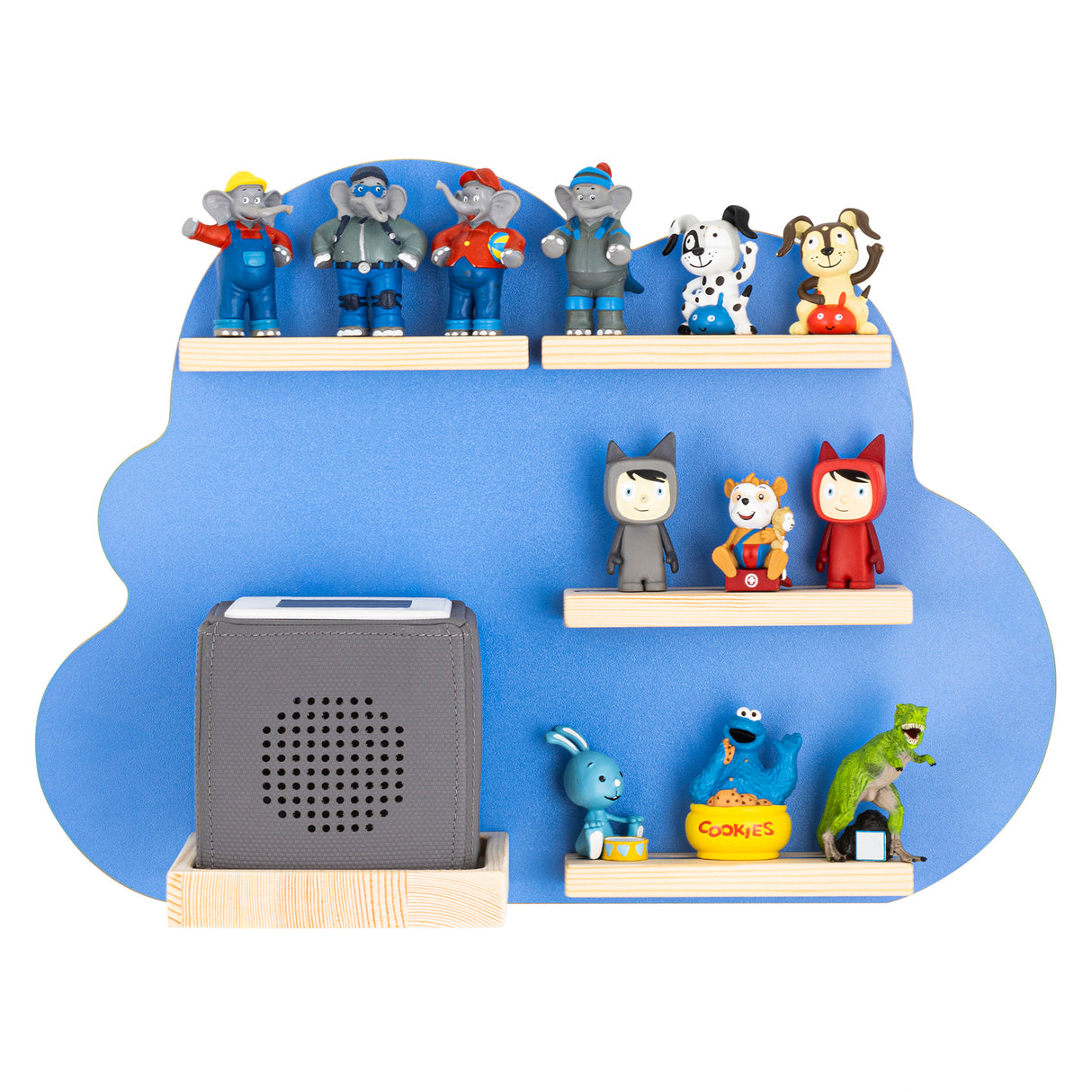 Hörspielfigurenregal Kinderregal Wandregal Regale Magnet Blau Wolkenregal 48x35cm