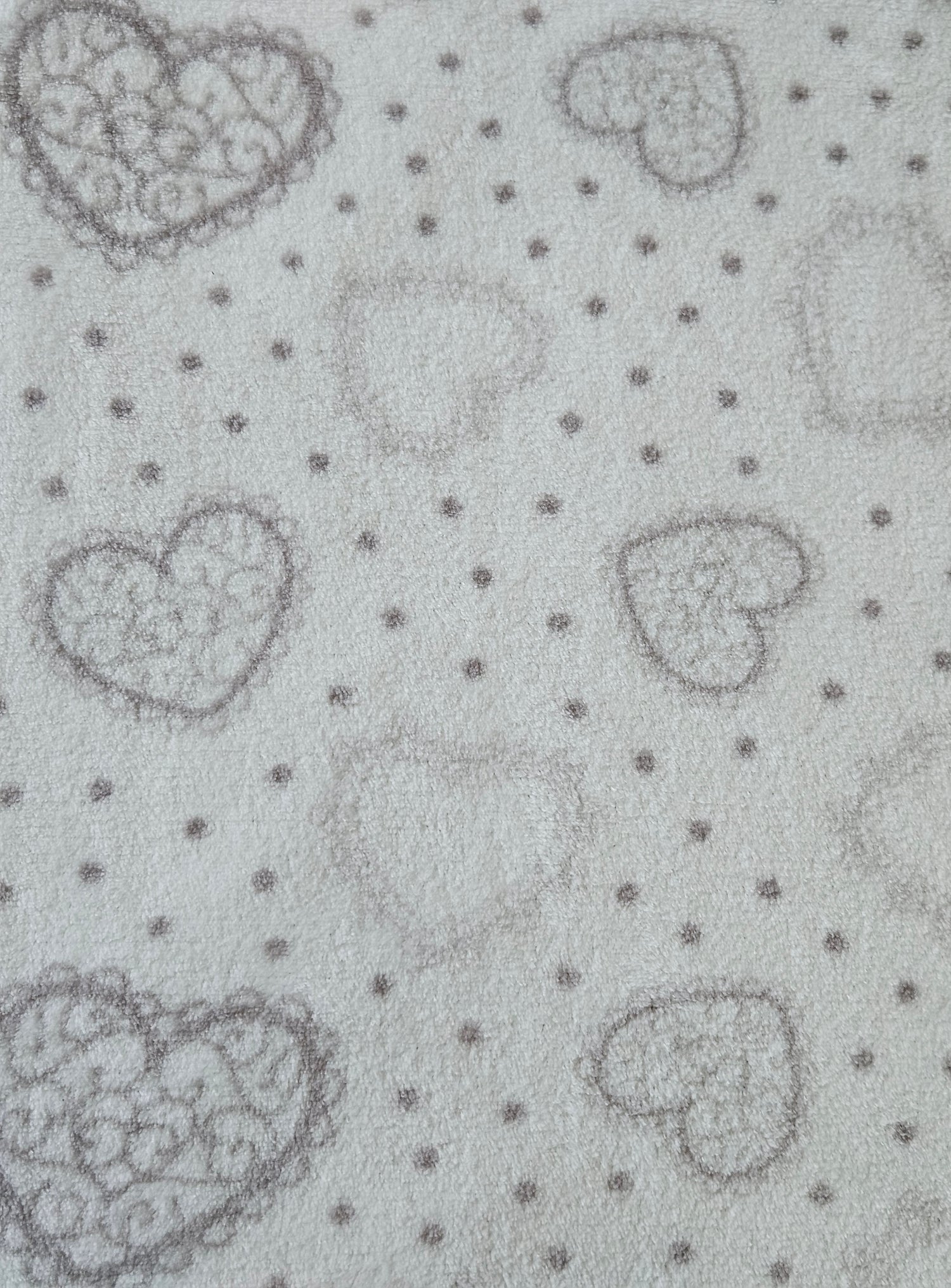 Kuscheldecke Decke Tagesdecke Herz 150x200 cm Creme Grau Beige Rot Wohndecke