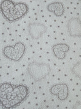 Kuscheldecke Decke Tagesdecke Herzen 150x200 cm Creme Grau Beige Rot Wohndecke