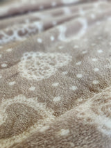 Kuscheldecke Decke Tagesdecke Herzen 150x200 cm Creme Grau Beige Rot Wohndecke