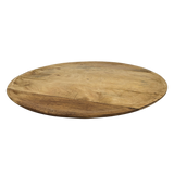 Holzteller Dekoteller rund hellbraun dunkelbraun 37 cm Kerzenteller Mangoholz