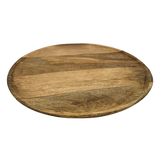 Holzteller Dekoteller rund hellbraun dunkelbraun 37 cm Kerzenteller Mangoholz